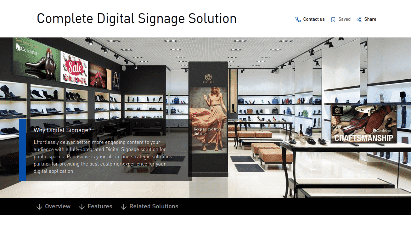 Panasonic digital signage solutions