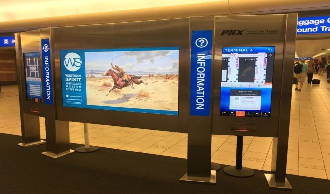 digital wayfinding kiosk airport